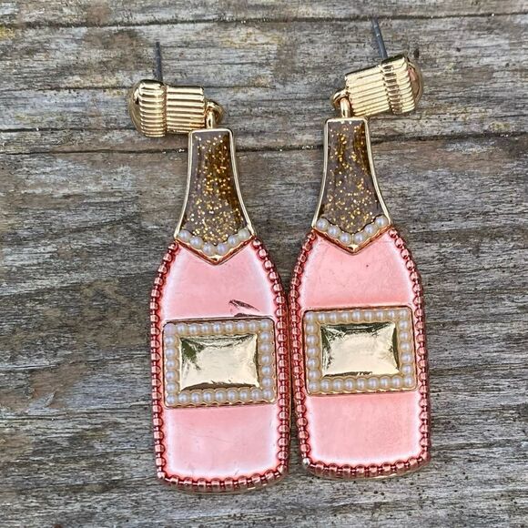 Sugarfix by Baublebar “Stop & Smell the Rose” Pink Champagne Earrings. NWT - Picture 7 of 7